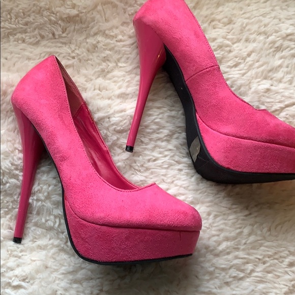 Charlotte Russe Shoes - Bubblegum Pink Stilleto High Heels